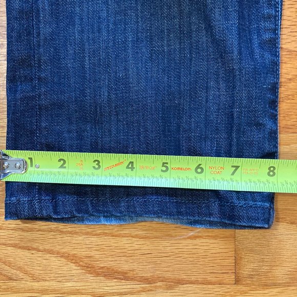 7 for All Mankind Men's 'Standard' Button-Fly Straight Jeans Med/dark, 29x 28" - Picture 9 of 14